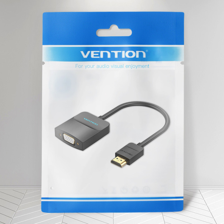 Vention 42154 adaptador de cabo de vídeo 0,15 m HDMI Type A (Standard) VGA (D-Sub) Preto