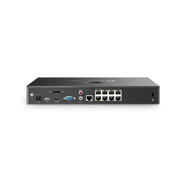 TP-Link VIGI NVR2008H-8MP gravador de vídeo em rede (NVR) Preto