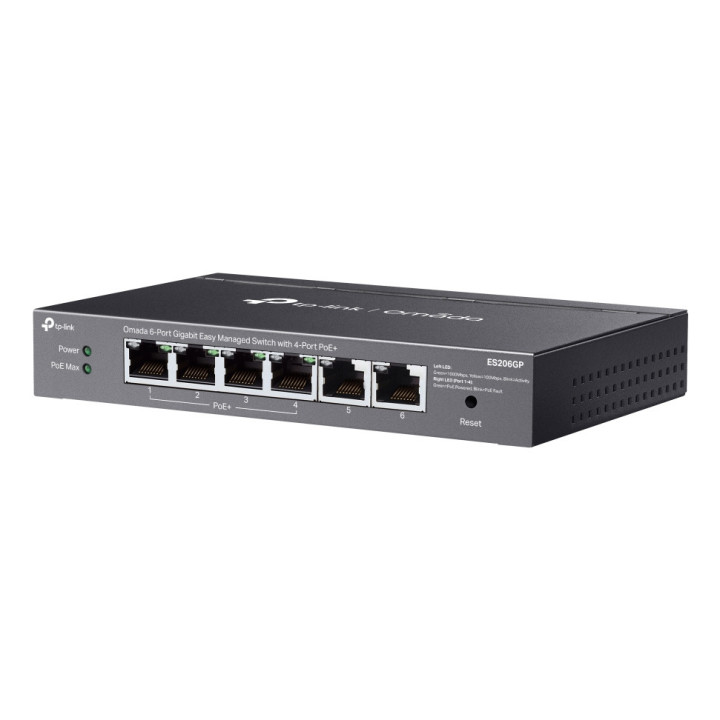 TP-Link Omada ES206GP switch de rede Gerido Gigabit Ethernet (10 100 1000) Power over Ethernet (PoE) Preto