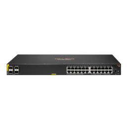 HPE Aruba Networking 6100 24G Class4 PoE 4SFP+ 370W Gerido L3 Gigabit Ethernet (10 100 1000) Power over Ethernet (PoE) 1U Preto
