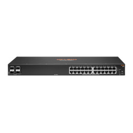 HPE Aruba Networking 6100 24G 4SFP+ Gerido L3 Gigabit Ethernet (10 100 1000) 1U Preto