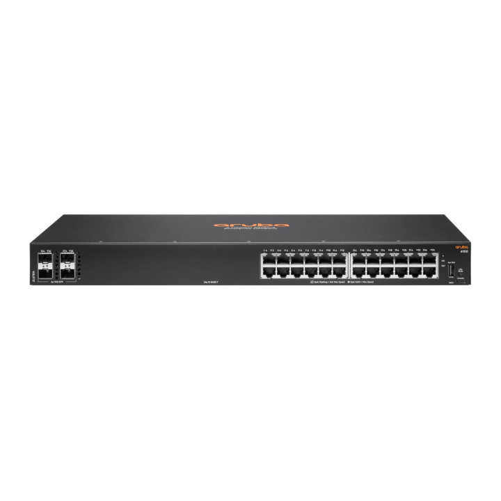 HPE Aruba Networking 6100 24G 4SFP+ Gerido L3 Gigabit Ethernet (10 100 1000) 1U Preto