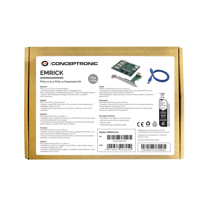 Conceptronic EMRICK10G placa adaptador de interface Interno PCIe