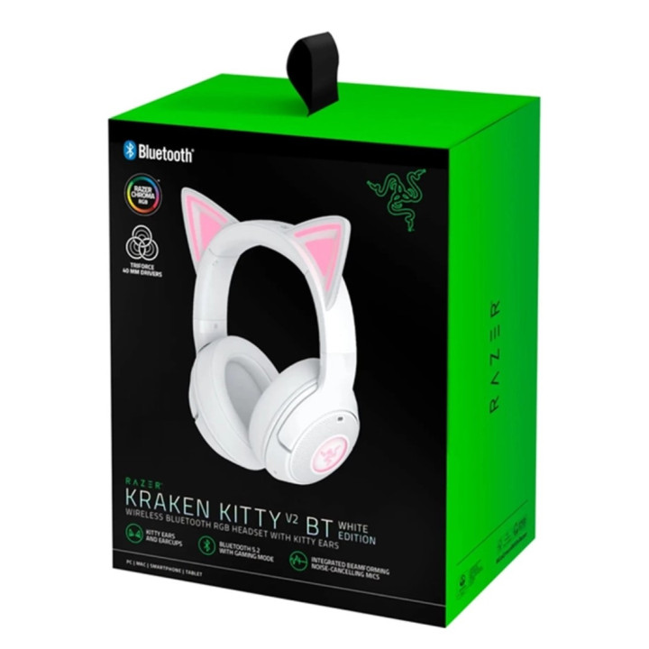 Headset Gaming Razer Kraken Kitty V2 BT Bluetooth Branco