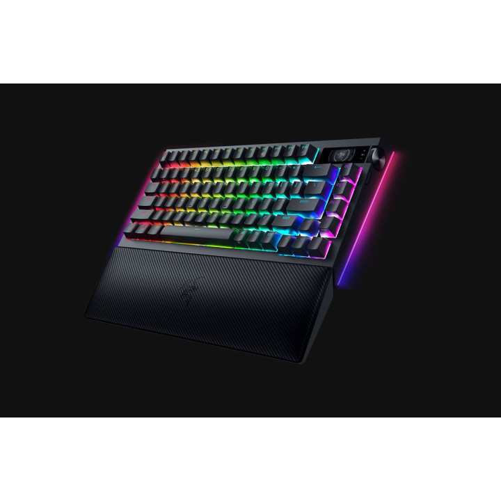Razer BlackWidow V4 Pro teclado Jogos USB + RF Wireless + Bluetooth QWERTY Estados Unidos (Internacional) Preto