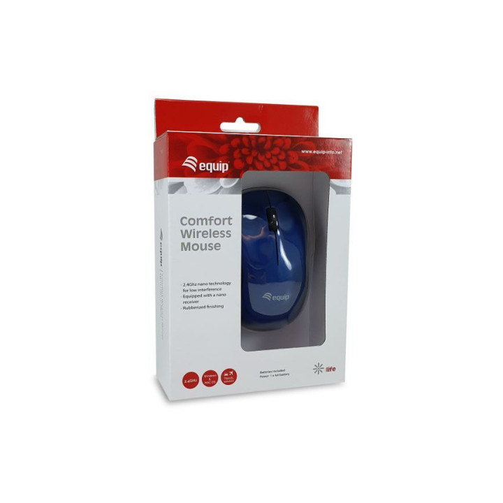 Equip 245112 rato Escritório Ambidestro RF Wireless Ótico