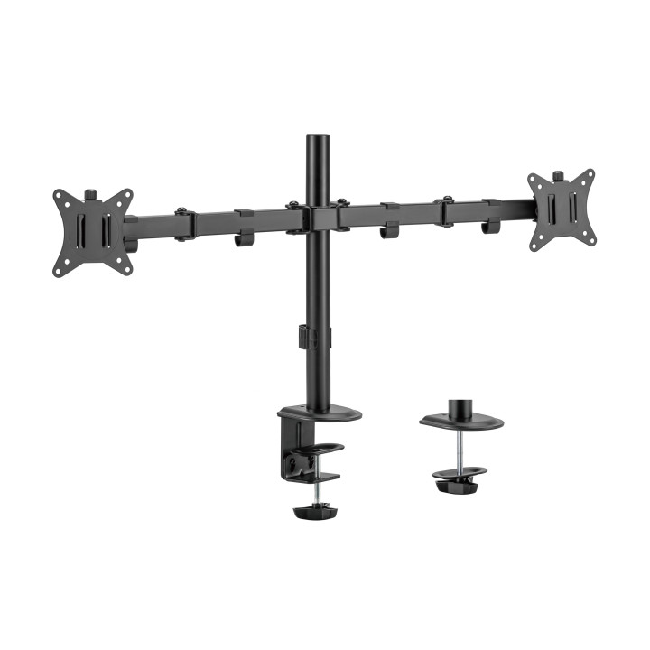 Equip Suporte de montagem de secretária para monitor duplo articulado de 17“-32”, preto