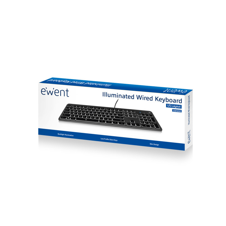 Ewent EW3270 teclado Universal USB QWERTY Português Preto