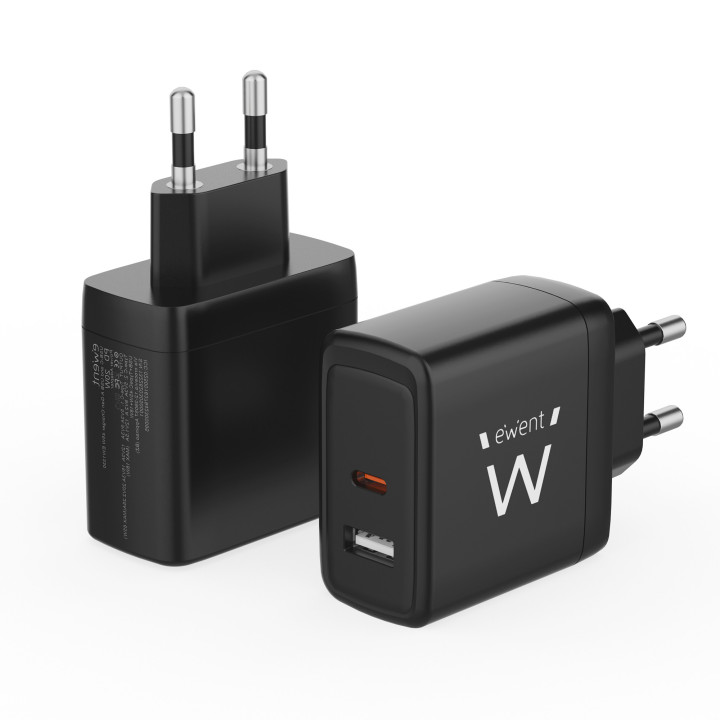 Ewent EW1330 carregador de dispositivos móveis Universal Preto AC Carregamento rápido Interior