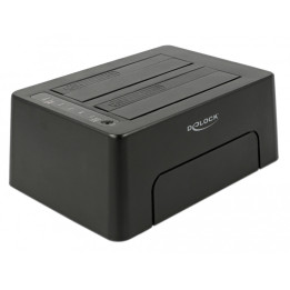 DeLOCK 63957 Docking Station para Discos Rígidos USB 3.2 Gen 2 (3.1 Gen 2) Type-C Preto