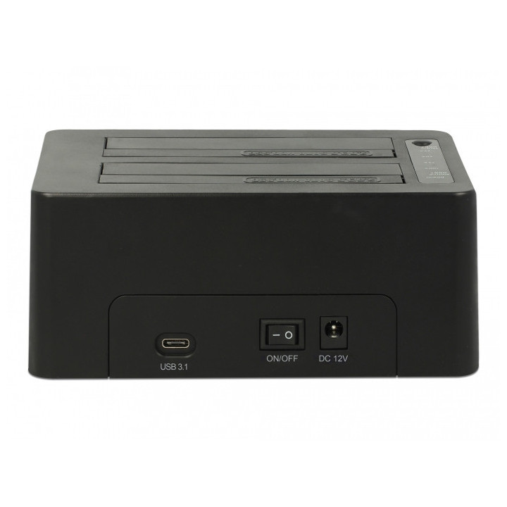 DeLOCK 63957 Docking Station para Discos Rígidos USB 3.2 Gen 2 (3.1 Gen 2) Type-C Preto