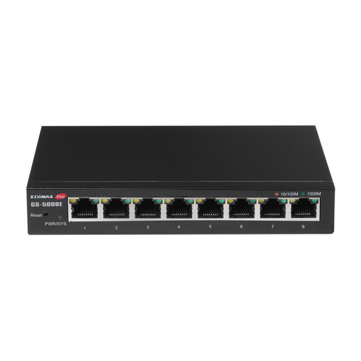 Edimax GS-5008E switch de rede Gerido Gigabit Ethernet (10 100 1000) Preto