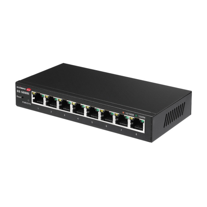 Edimax GS-5008E switch de rede Gerido Gigabit Ethernet (10 100 1000) Preto