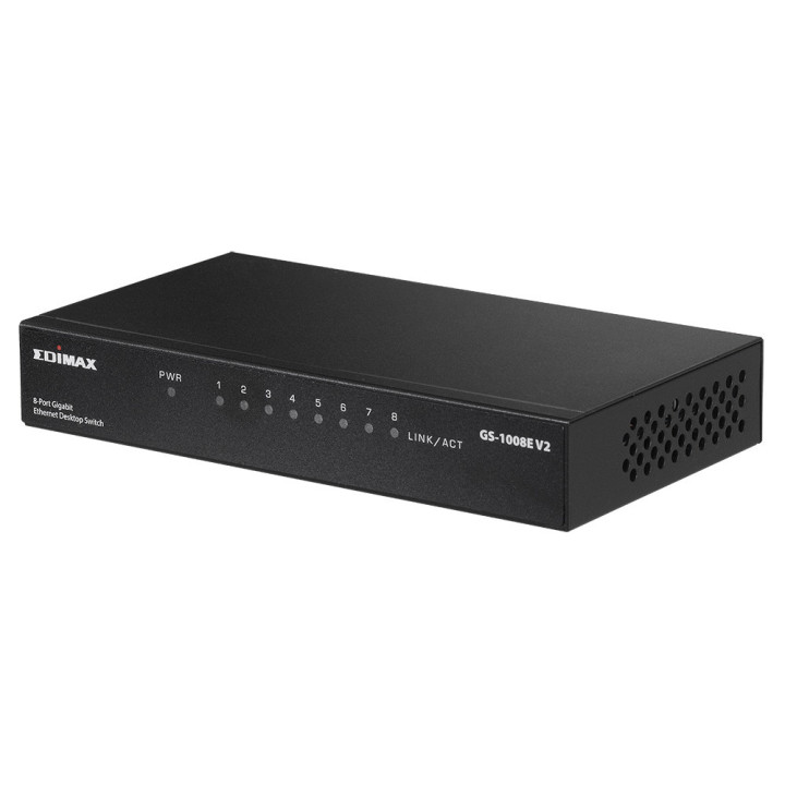 Edimax GS-1008E V2 switch de rede Não-gerido Gigabit Ethernet (10 100 1000) Preto
