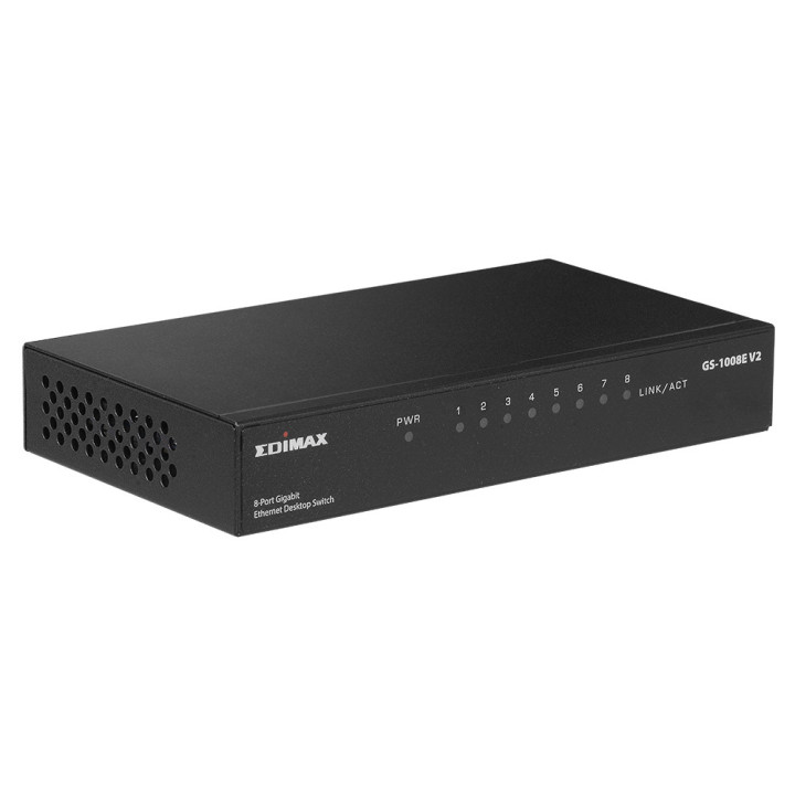 Edimax GS-1008E V2 switch de rede Não-gerido Gigabit Ethernet (10 100 1000) Preto