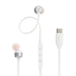 JBL Tune 310C Auscultadores Com fios Intra-auditivo Chamadas Música USB Type-C Branco