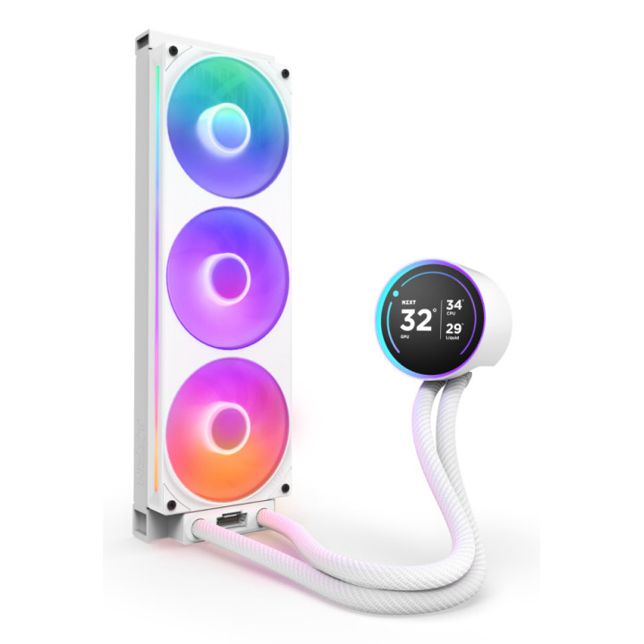 NZXT Kraken Elite 360 RGB Processador Refrigerador líquido all-in-one 12 cm Branco 1 unidade(s)