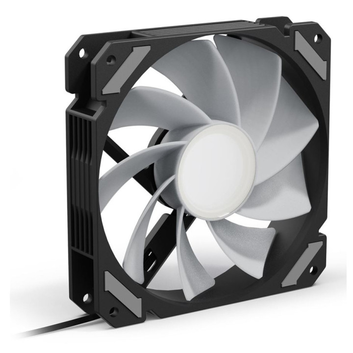 Sharkoon SHARK Mirror RGB PWM REVERSE Caixa de computador Ventoinha 12 cm Preto 1 unidade(s)