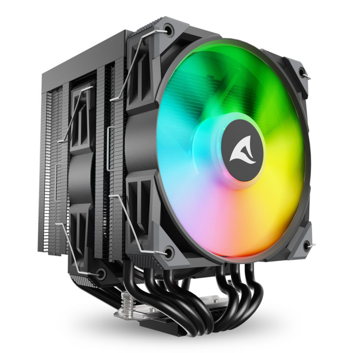Sharkoon A60 RGB Processador Arrefecimento a ar 12 cm Preto 1 unidade(s)