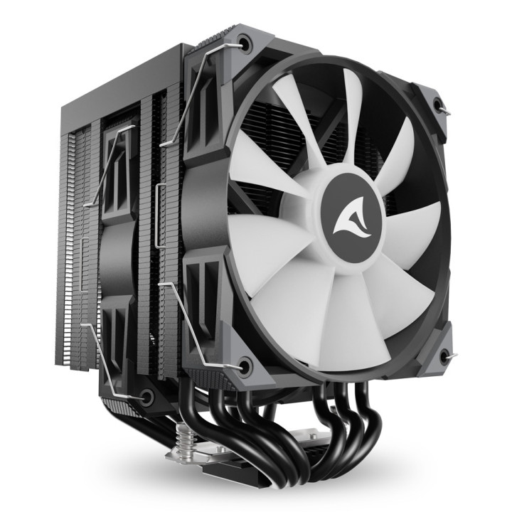Sharkoon A60 RGB Processador Arrefecimento a ar 12 cm Preto 1 unidade(s)