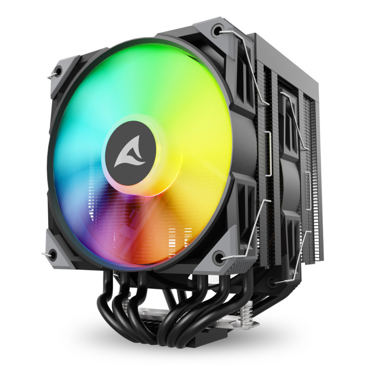Sharkoon A60 RGB Processador Arrefecimento a ar 12 cm Preto 1 unidade(s)