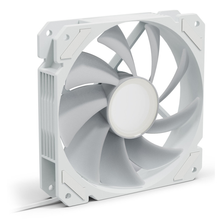 Sharkoon SHARK Mirror PWM RGB Caixa de computador Ventoinha 12 cm Branco 1 unidade(s)