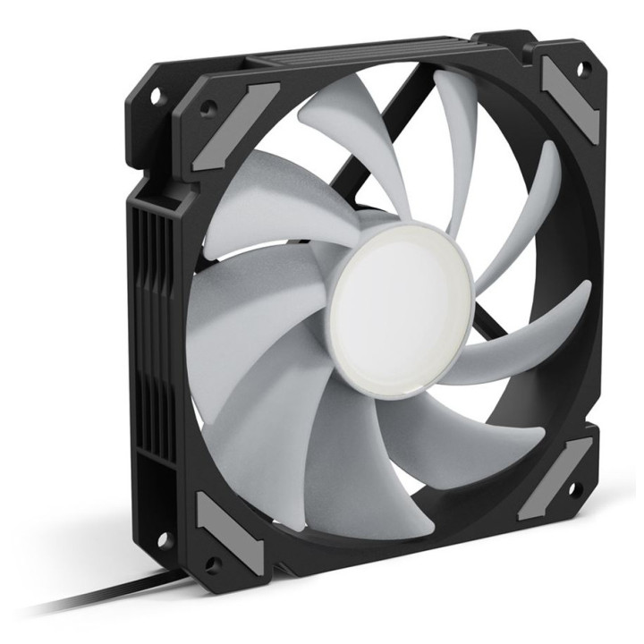 Sharkoon SHARK Mirror PWM RGB Caixa de computador Ventoinha 12 cm Preto 1 unidade(s)
