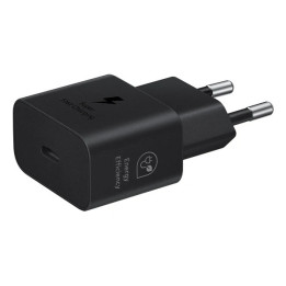 Carregador Samsung USB Type C 25W Carregamento rápido Preto