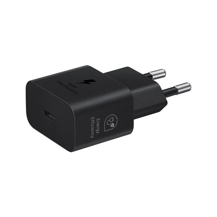 Carregador Samsung USB Type C 25W Carregamento rápido Preto