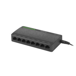 Lanberg DSP1-1008 switch de rede Não-gerido Gigabit Ethernet (10 100 1000) Preto, Cinzento