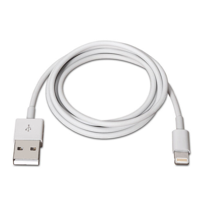 AISENS A102-0036 cabo Lightning 2 m Branco