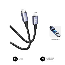 SUBBLIM SUBCAB-C10001 cabo USB USB 2.0 1 m USB C Preto