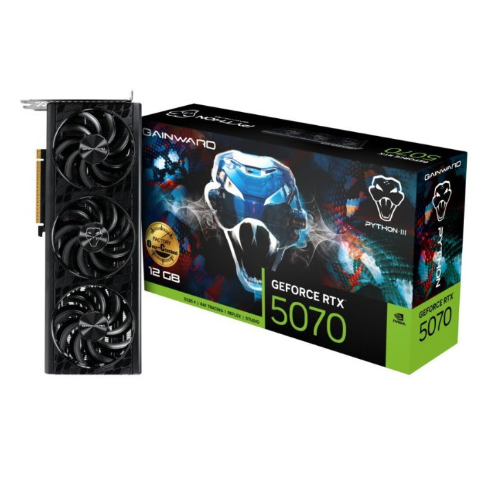 Gráfica Gainward GeForce RTX 5070 Python III OC NVIDIA 12 GB GDDR7