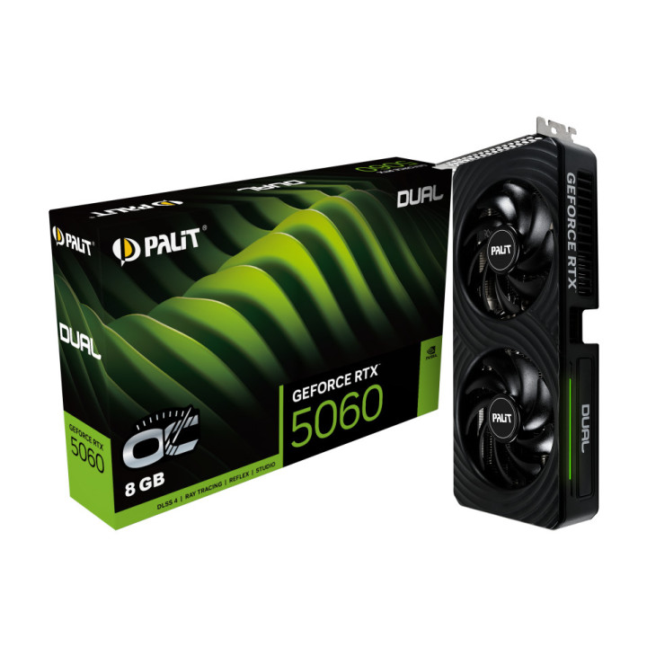 Gráfica Palit GeForce RTX 5060 Dual OC NVIDIA 8 GB GDDR7