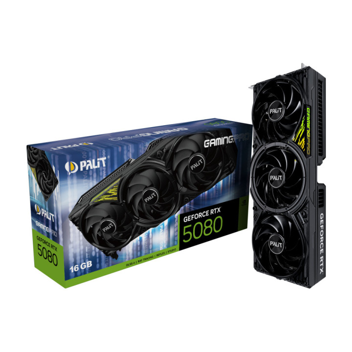 Gráfica Palit GeForce RTX 5080 GamingPro V1 NVIDIA 16 GB GDDR7
