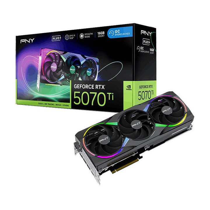 Gráfica PNY GeForce RTX 5070 Ti EPIC-X RGB NVIDIA 16 GB GDDR7