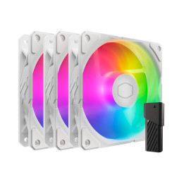 Cooler Master SickleFlow Edge 120 ARGB 3-pack Fan Kit White Edition Caixa de computador Ventoinha 12 cm Branco 3 unidade(s)