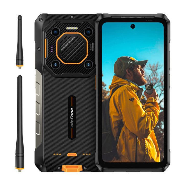 Ulefone Armor 26 Ultra Walkie-Talkie 17,2 cm (6.78") Dual SIM híbrido Android 13 5G USB Type-C 12 GB 512 GB 15600 mAh Preto