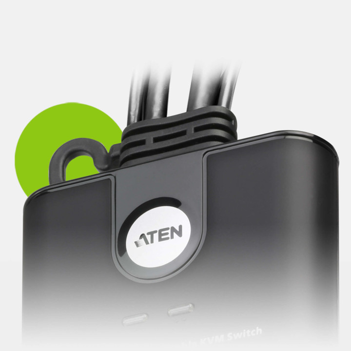 ATEN Switch KVM 2 portas cabo USB FHD HDMI