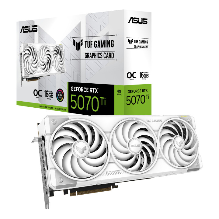 ASUS TUF Gaming TUF-RTX5070TI-O16G-WHITE-GAMING NVIDIA GeForce RTX 5070 Ti 16 GB GDDR7