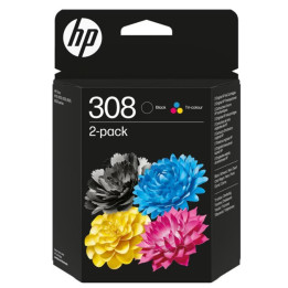 Tinteiro Original HP 308 Preto/Tricolor (2 unidades)