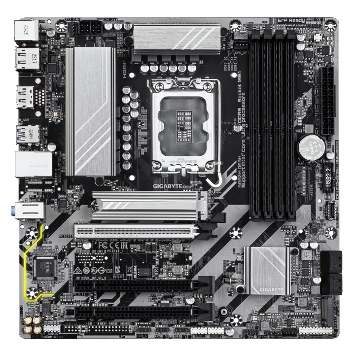 GIGABYTE B860M DS3H motherboard Intel B860 LGA 1851 (Socket V1) micro ATX