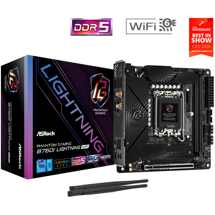Motherboard Asrock B760I Lightning WiFi Intel B760 LGA 1700 mini ITX