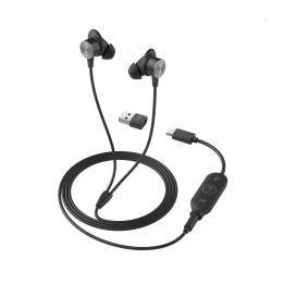 Logitech 981-001009 auscultador Auscultadores Com fios Intra-auditivo Escritório Call center USB Type-C Grafite