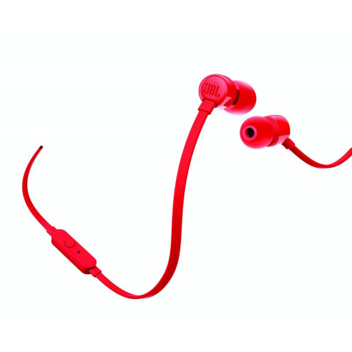 JBL T110 Auscultadores Com fios Intra-auditivo Chamadas Música Vermelho