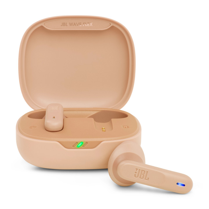 JBL Wave Flex Auscultadores True Wireless Stereo (TWS) Intra-auditivo Chamadas Música Desporto Dia-a-dia Bluetooth Bege