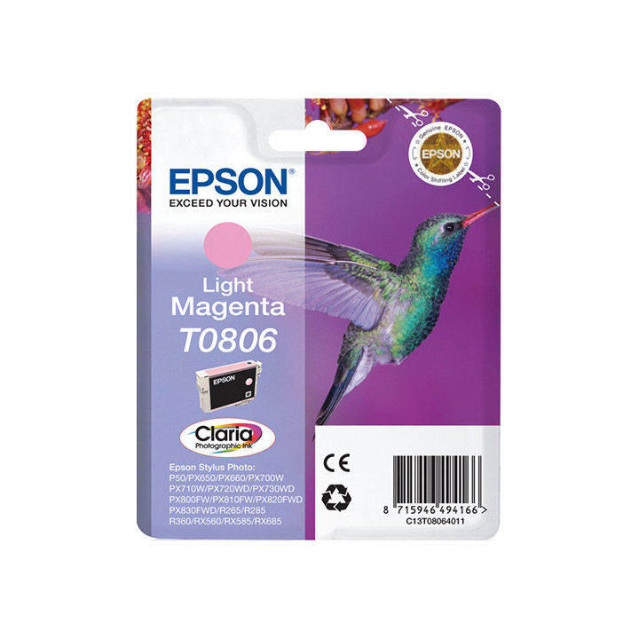 Epson Hummingbird Tinteiro Magenta Claro T0806 Tinta Claria Photographic