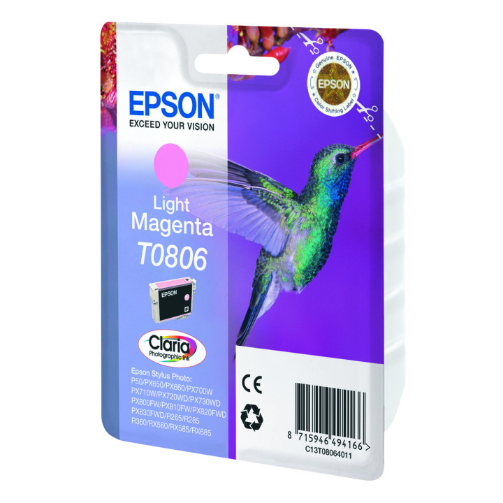 Epson Hummingbird Tinteiro Magenta Claro T0806 Tinta Claria Photographic