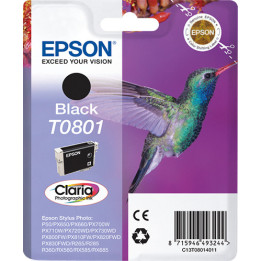 Epson Hummingbird Tinteiro Preto T0801 Tinta Claria Photographic