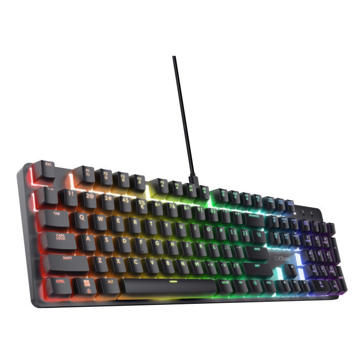 Trust GXT 871 Zora teclado Jogos USB QWERTY Português Preto